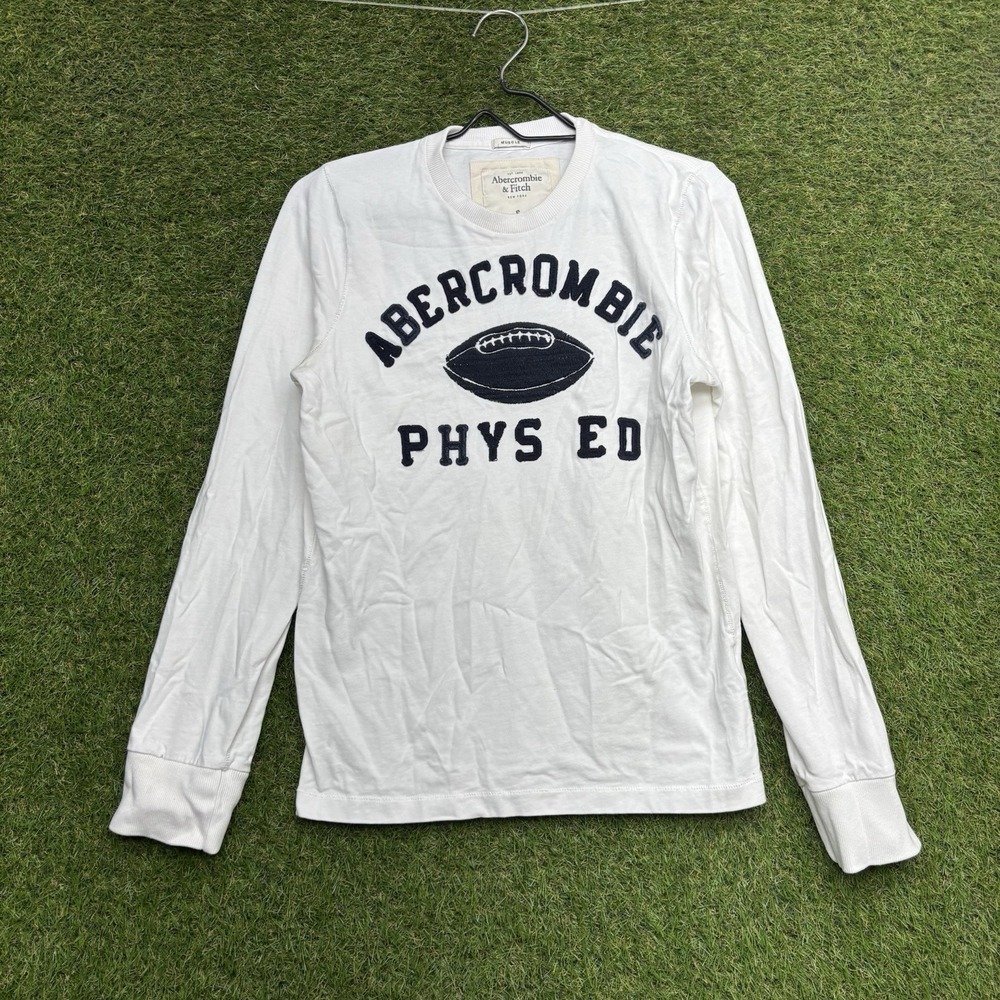 Abercrombie & Fitch Shirt Mens Small Muscle Athletics Long Sleeve Y2k Crewneck